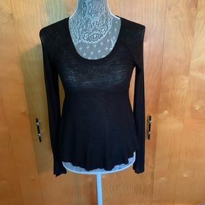 Sheer Gauze Knit Smock Tops